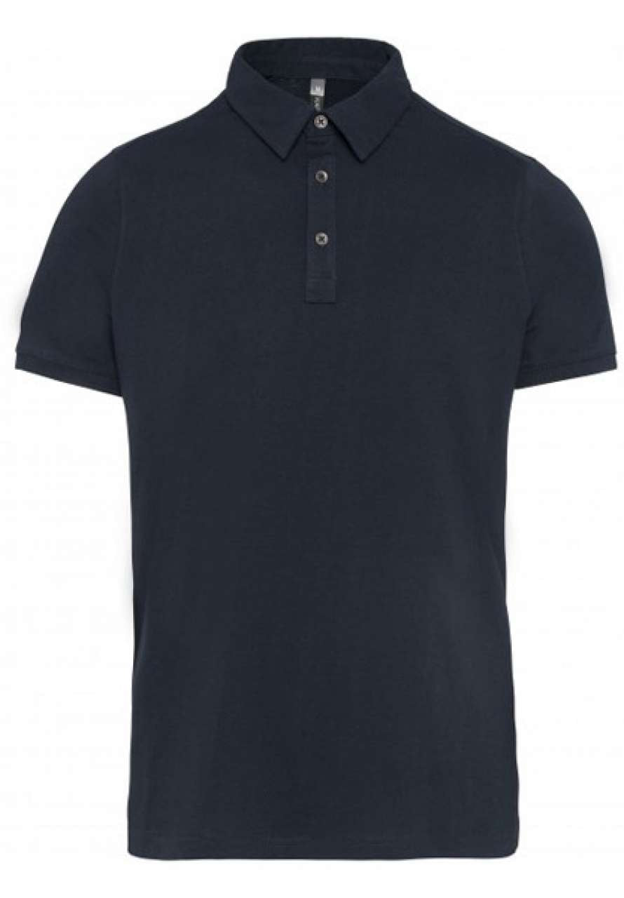MEN'S SHORT SLEEVED JERSEY POLO SHIRT - Navy - colorimageurl