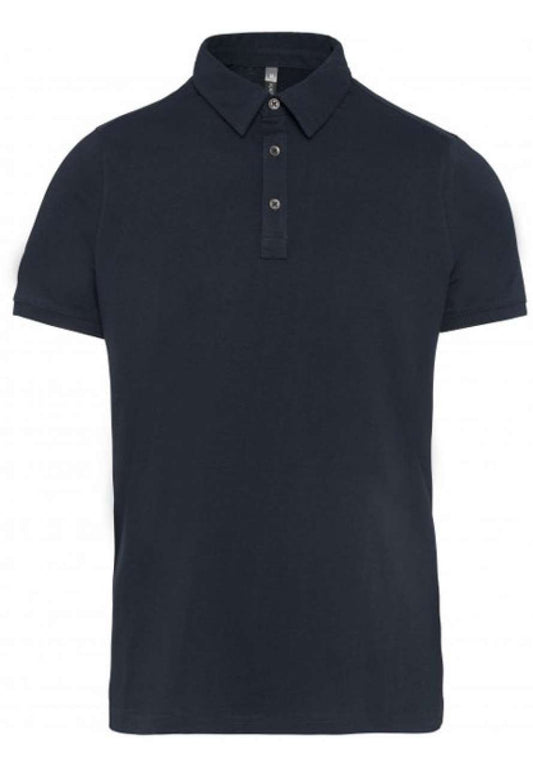 MEN'S SHORT SLEEVED JERSEY POLO SHIRT - Navy - colorimageurl