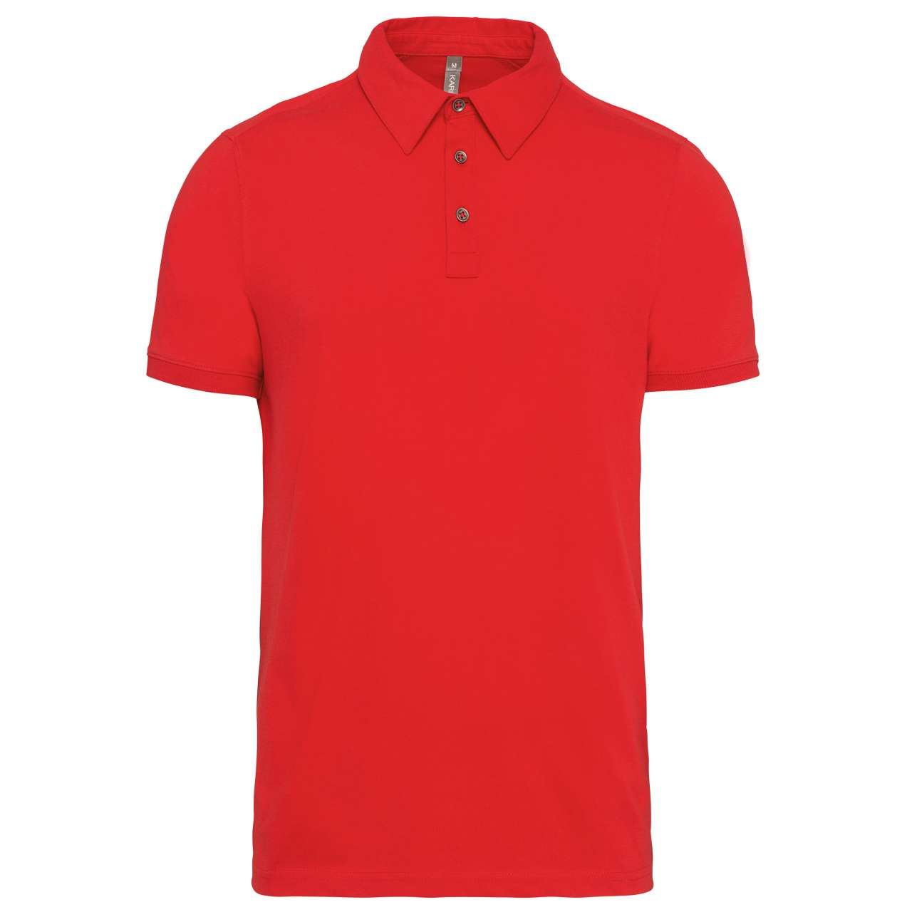 MEN'S SHORT SLEEVED JERSEY POLO SHIRT - Red - colorimageurl