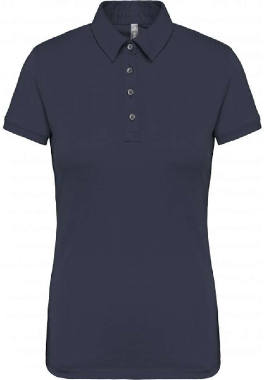LADIES' SHORT SLEEVED JERSEY POLO SHIRT - Navy - colorimageurl
