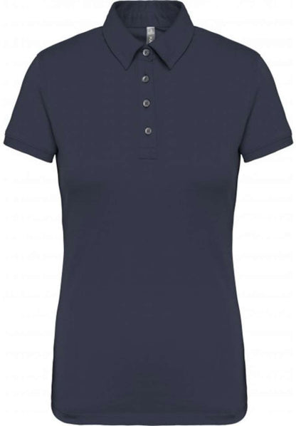 LADIES' SHORT SLEEVED JERSEY POLO SHIRT - Navy - colorimageurl