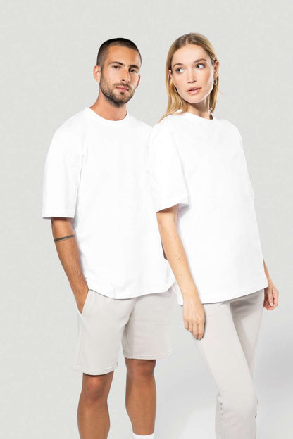 OVERSIZED SHORT SLEEVE UNISEX T-SHIRT - Oxford Grey - modelimageurl