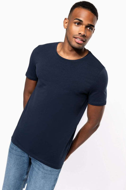 MEN'S SHORT-SLEEVED CREW NECK T-SHIRT - Navy - modelimageurl