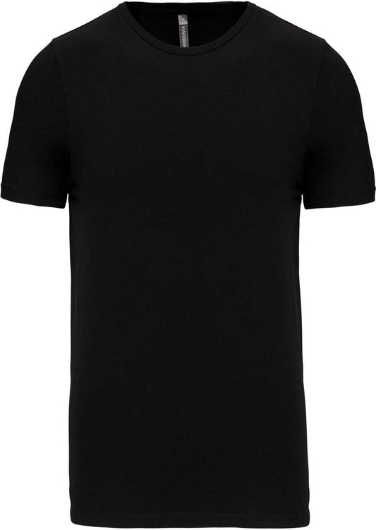 MEN'S SHORT-SLEEVED CREW NECK T-SHIRT - Black - colorimageurl