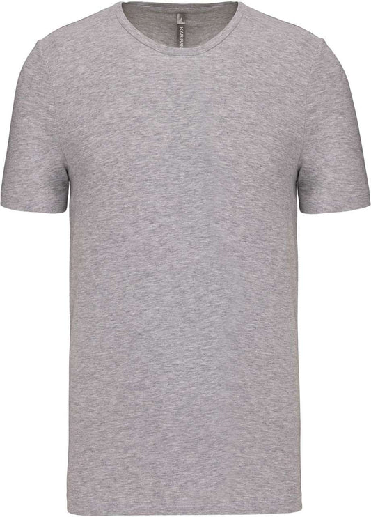 MEN'S SHORT-SLEEVED CREW NECK T-SHIRT - Light Grey Heather - colorimageurl
