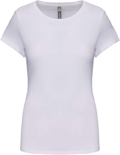 LADIES' SHORT-SLEEVED CREW NECK T-SHIRT - White - colorimageurl