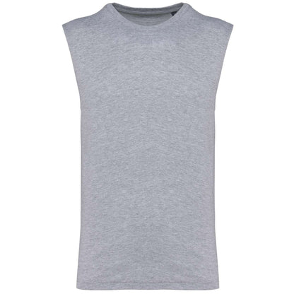ECO-FRIENDLY MEN SLEEVELESS T-SHIRT - Oxford Grey - colorimageurl
