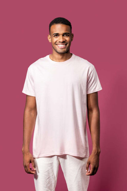 BIO150IC MEN'S ROUND NECK T-SHIRT - Grey Heather - modelimageurl