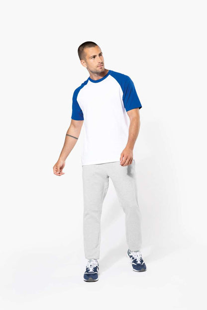 BASEBALL - SHORT-SLEEVED TWO-TONE T-SHIRT - Aqua Blue/White - Additional