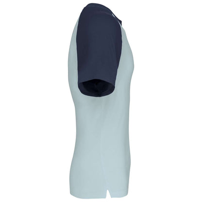 BASEBALL - SHORT-SLEEVED TWO-TONE T-SHIRT - Ice Blue/Denim - Additional