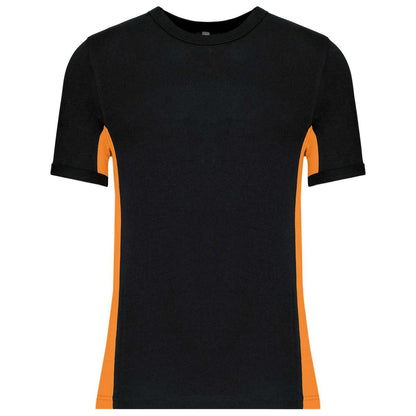 TIGER - SHORT-SLEEVED TWO-TONE T-SHIRT - Black/Orange - Main