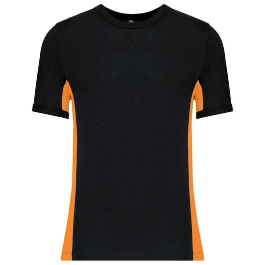 TIGER - SHORT-SLEEVED TWO-TONE T-SHIRT - Black/Orange - Main