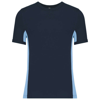 TIGER - SHORT-SLEEVED TWO-TONE T-SHIRT - Navy/Sky Blue - Main