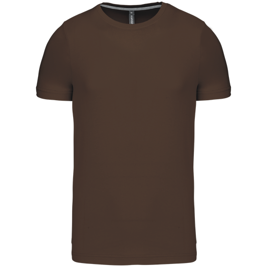 SHORT-SLEEVED CREW NECK T-SHIRT - Chocolate - Main