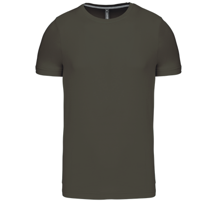SHORT-SLEEVED CREW NECK T-SHIRT - Dark Khaki - Main
