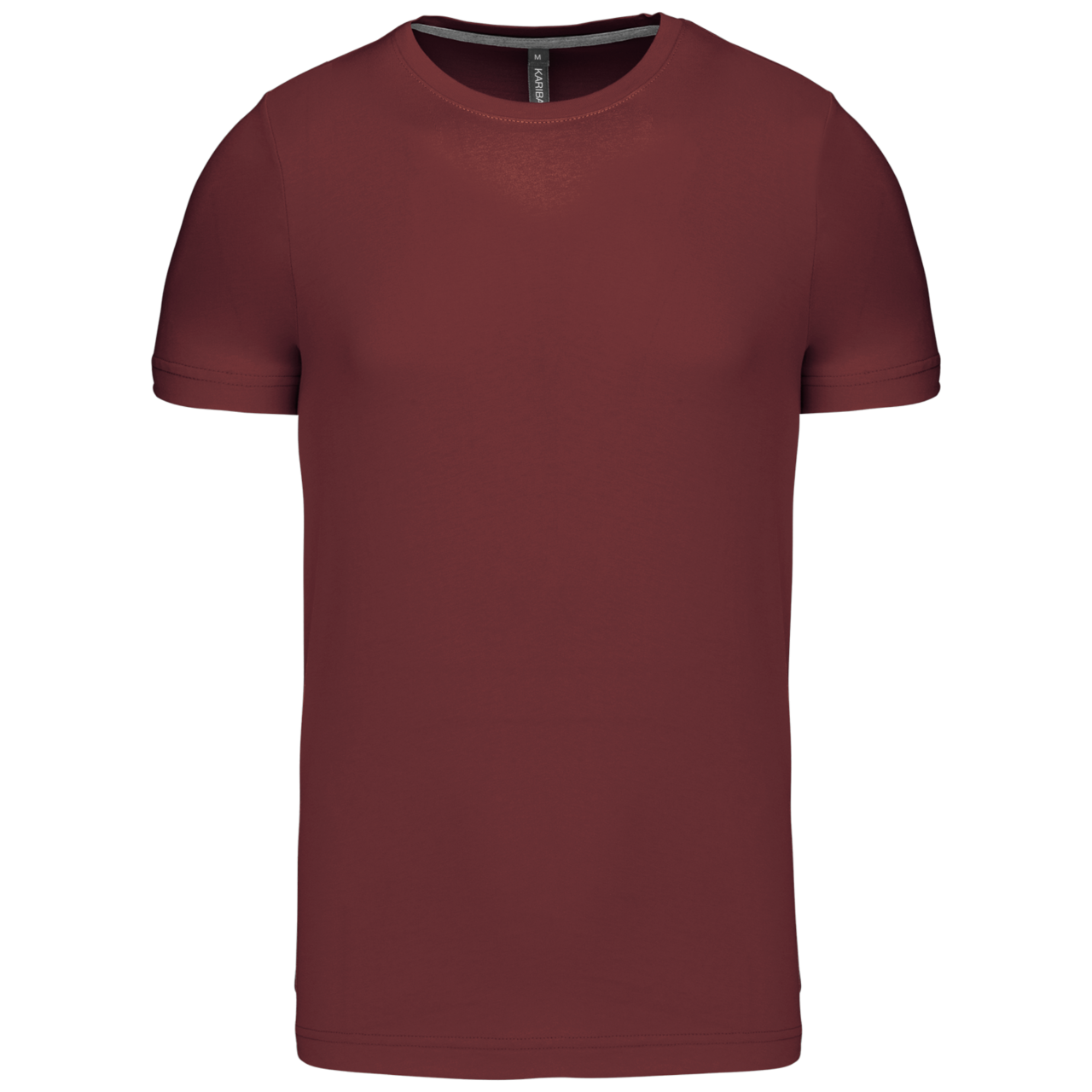 SHORT-SLEEVED CREW NECK T-SHIRT - Wine - Main