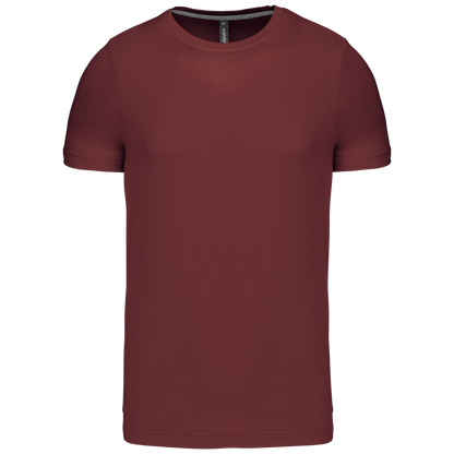 SHORT-SLEEVED CREW NECK T-SHIRT - Wine - Main