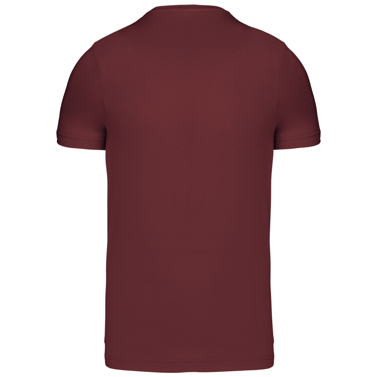 SHORT-SLEEVED CREW NECK T-SHIRT - Wine - Additional