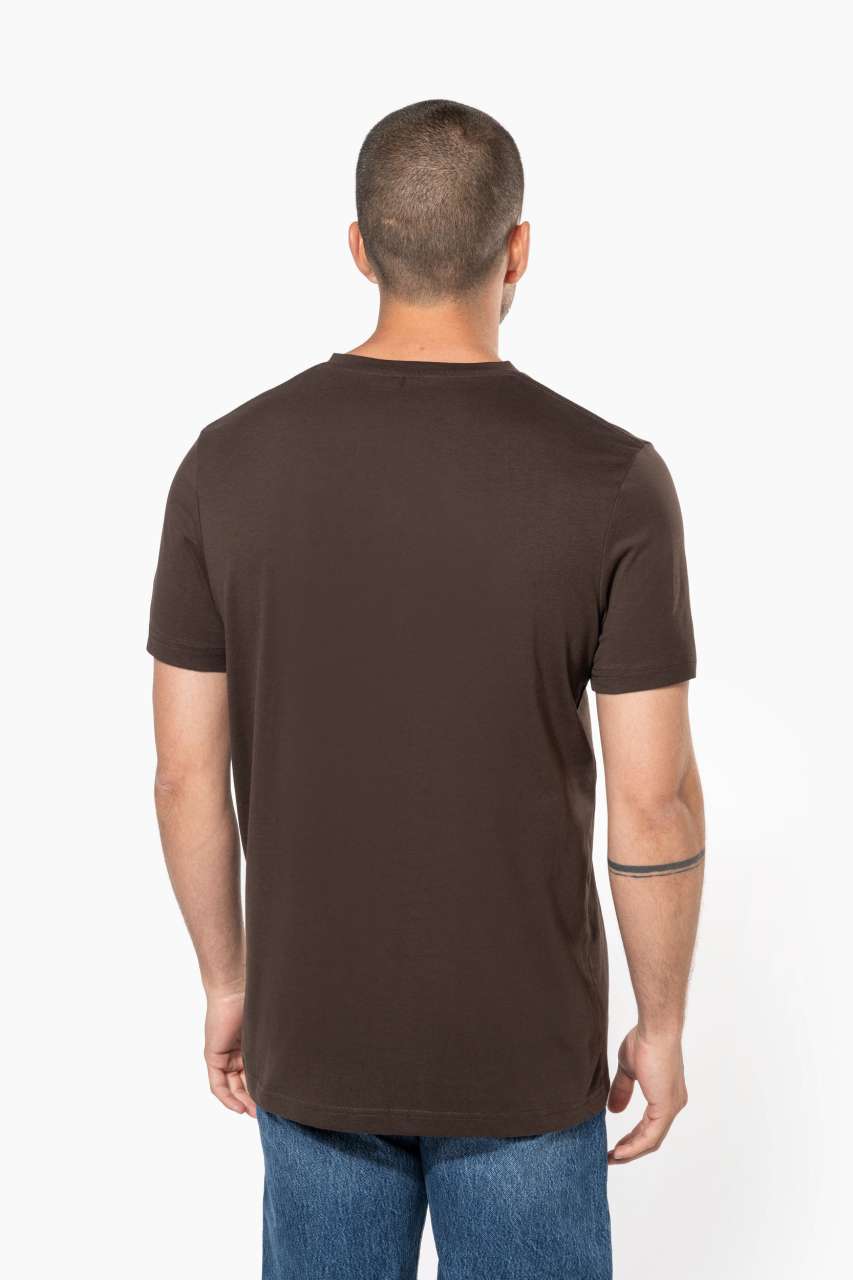 MEN'S SHORT-SLEEVED V-NECK T-SHIRT - Black - Additional