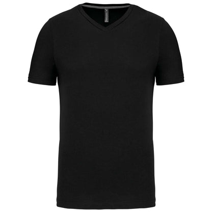 MEN'S SHORT-SLEEVED V-NECK T-SHIRT - Black - Main