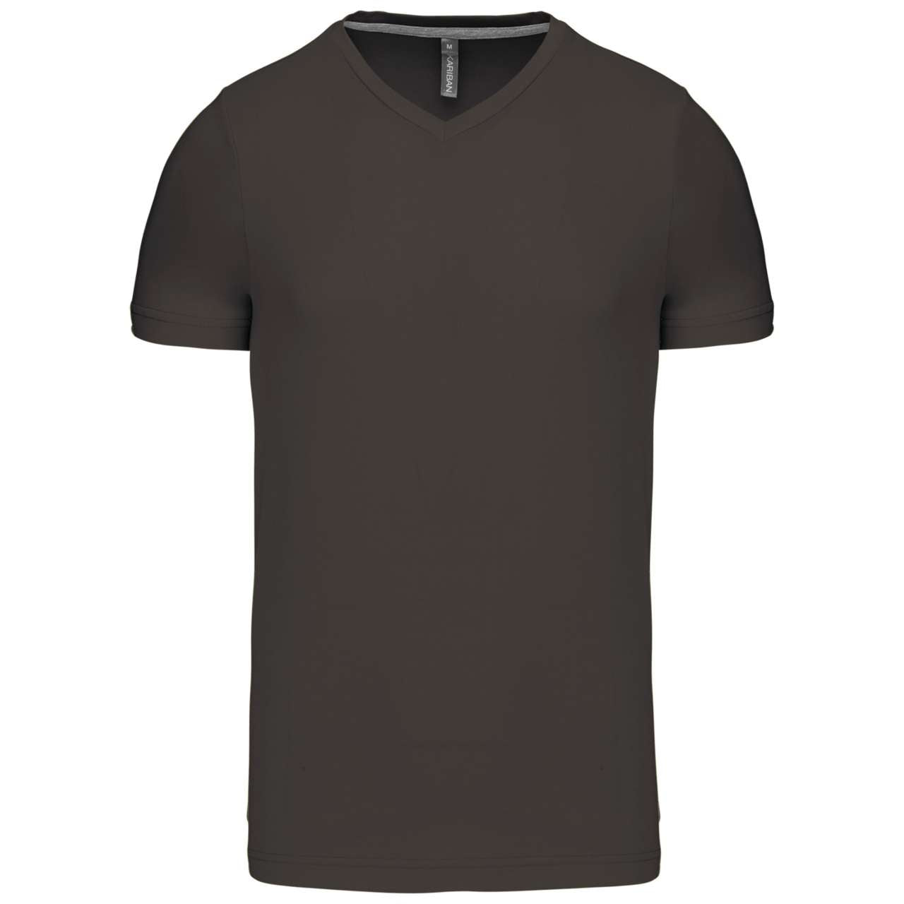 MEN'S SHORT-SLEEVED V-NECK T-SHIRT - Dark Grey - Main