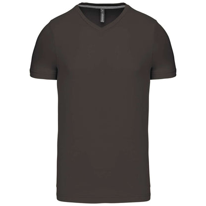 MEN'S SHORT-SLEEVED V-NECK T-SHIRT - Dark Grey - Main