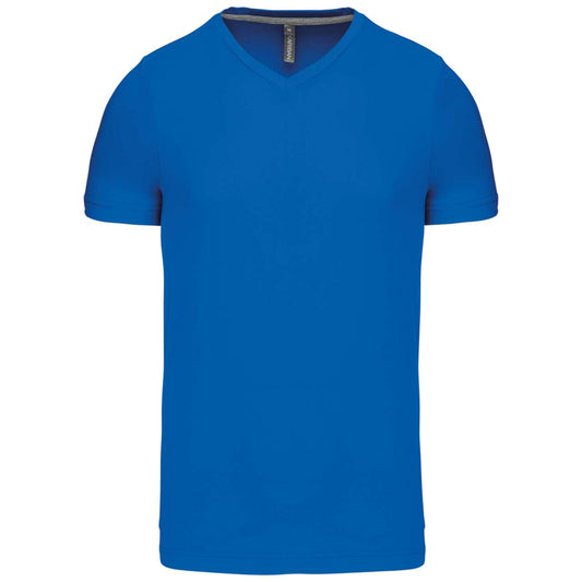 MEN'S SHORT-SLEEVED V-NECK T-SHIRT - Light Royal Blue - Main