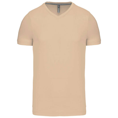 MEN'S SHORT-SLEEVED V-NECK T-SHIRT - Light Sand - Main