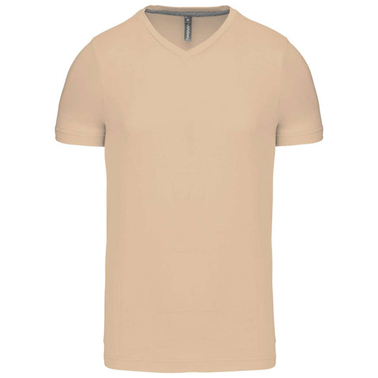 MEN'S SHORT-SLEEVED V-NECK T-SHIRT - Light Sand - Main