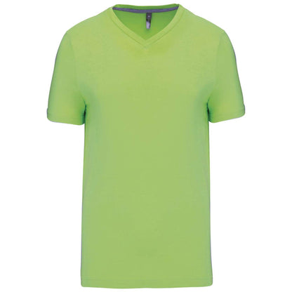 MEN'S SHORT-SLEEVED V-NECK T-SHIRT - Lime - Main