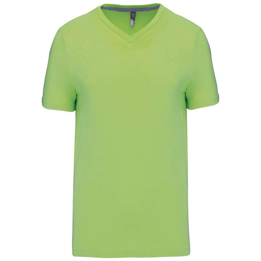 MEN'S SHORT-SLEEVED V-NECK T-SHIRT - Lime - Main