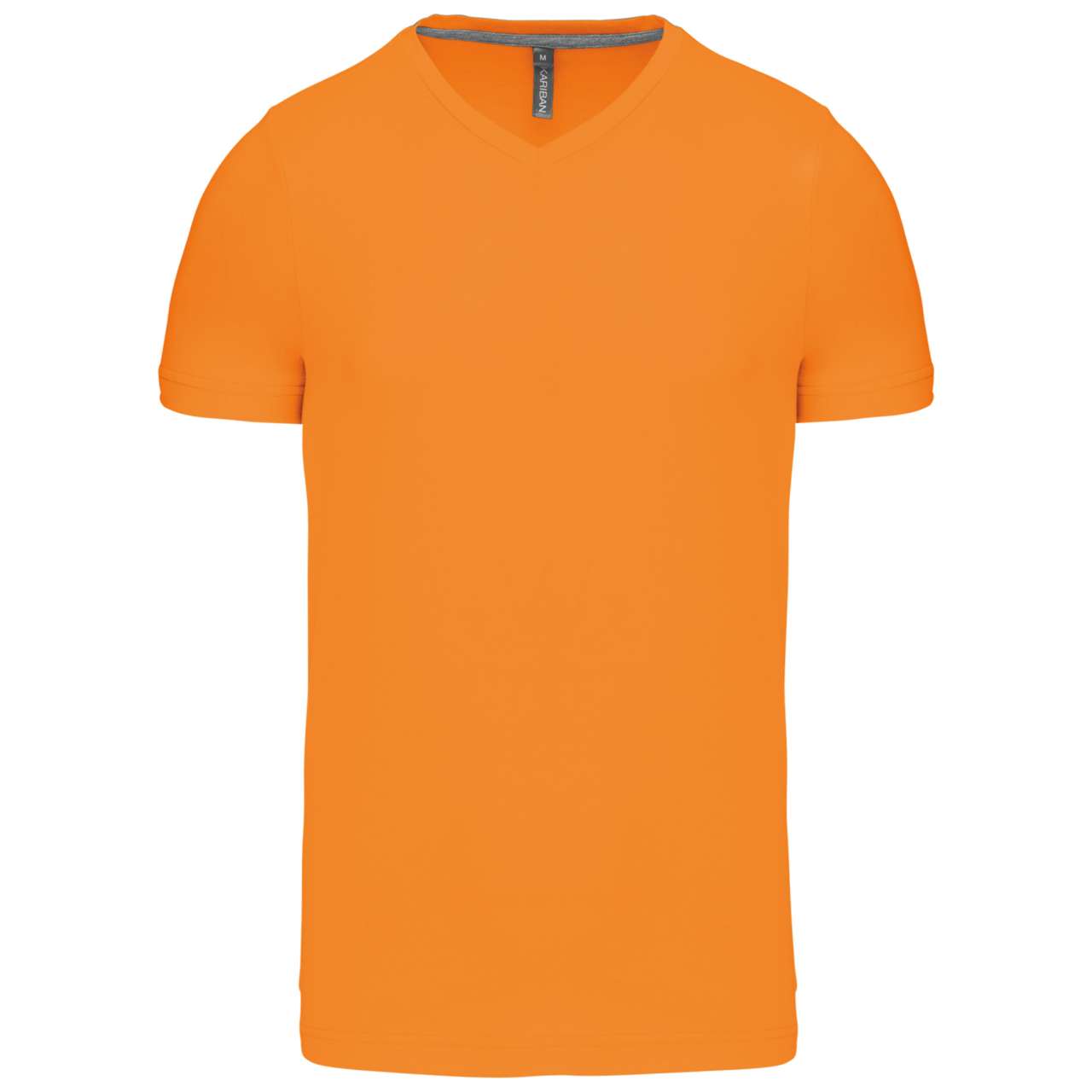 MEN'S SHORT-SLEEVED V-NECK T-SHIRT - Orange - Main