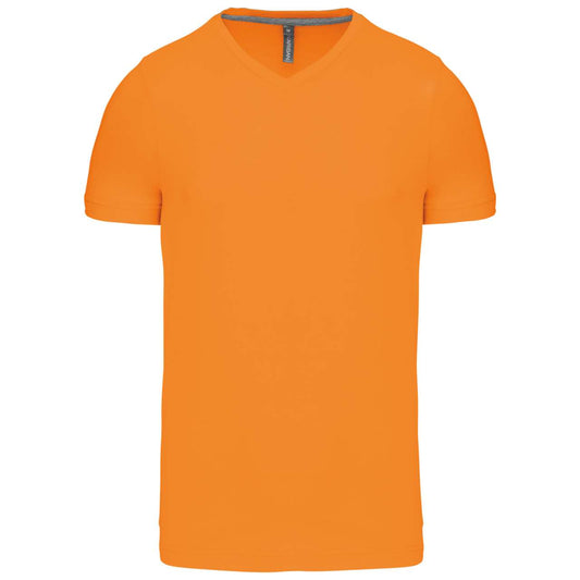 MEN'S SHORT-SLEEVED V-NECK T-SHIRT - Orange - Main