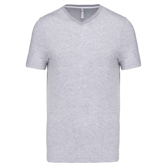 MEN'S SHORT-SLEEVED V-NECK T-SHIRT - Oxford Grey - Main