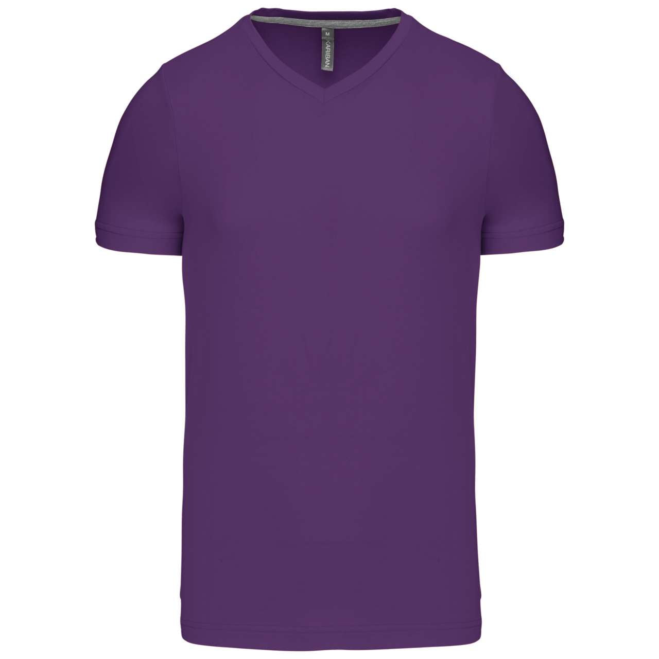 MEN'S SHORT-SLEEVED V-NECK T-SHIRT - Purple - Main