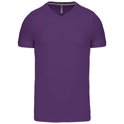 MEN'S SHORT-SLEEVED V-NECK T-SHIRT - Purple - Main