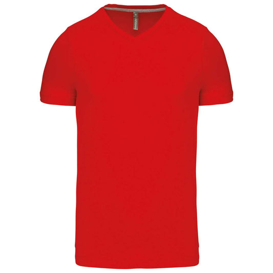 MEN'S SHORT-SLEEVED V-NECK T-SHIRT - Red - Main