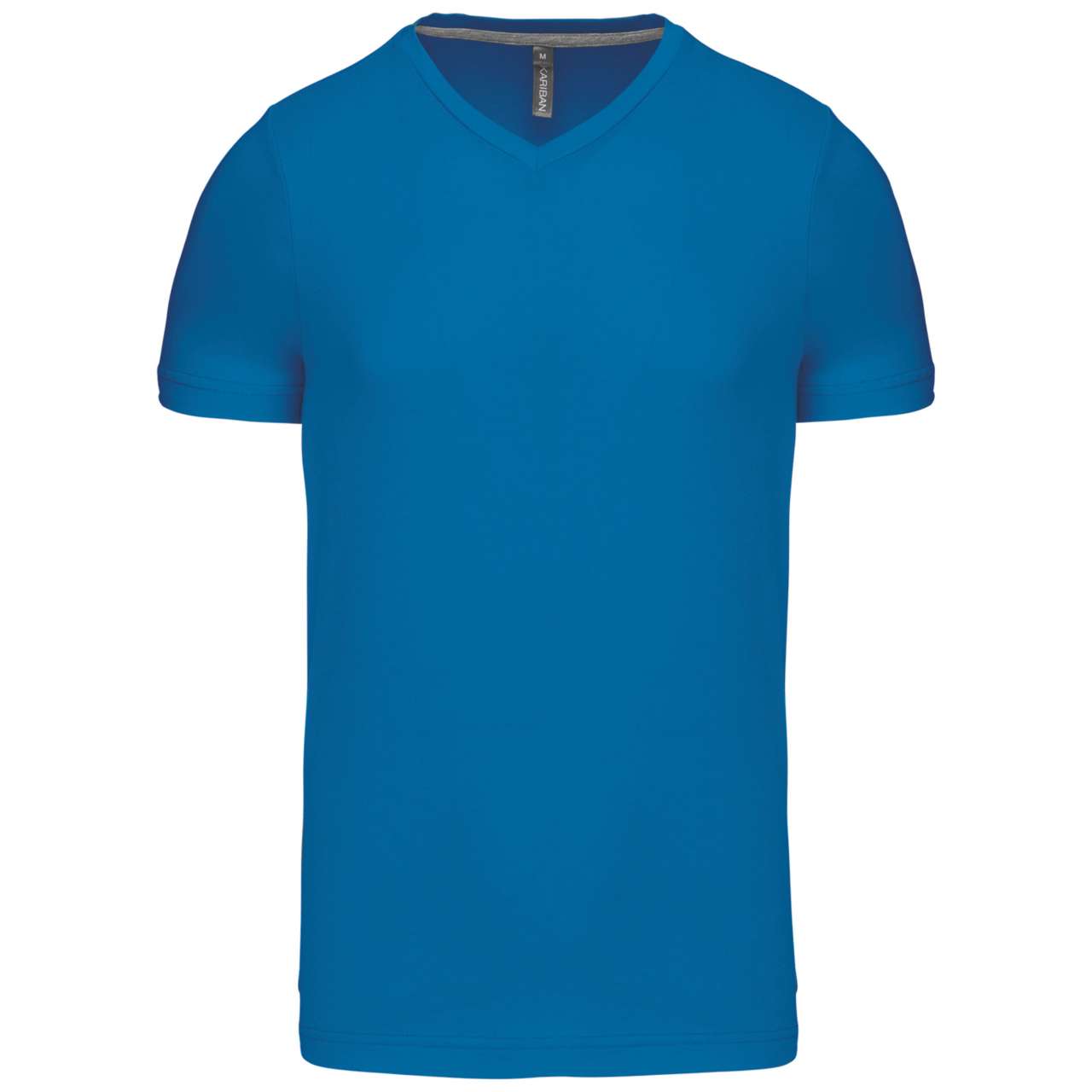 MEN'S SHORT-SLEEVED V-NECK T-SHIRT - Tropical Blue - Main