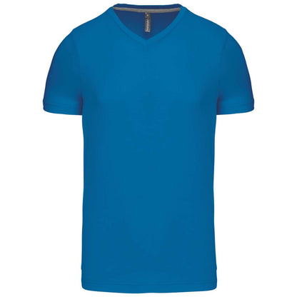 MEN'S SHORT-SLEEVED V-NECK T-SHIRT - Tropical Blue - Main