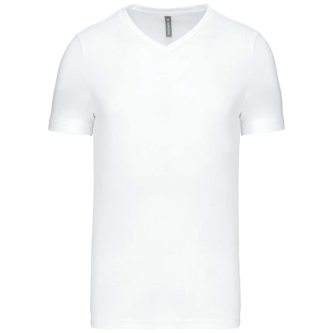 MEN'S SHORT-SLEEVED V-NECK T-SHIRT - White - Main