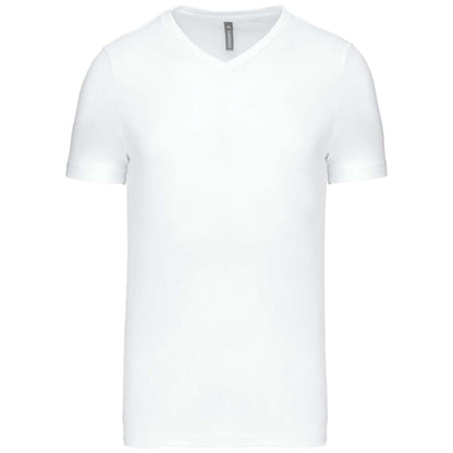 MEN'S SHORT-SLEEVED V-NECK T-SHIRT - White - Main