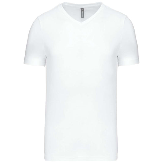 MEN'S SHORT-SLEEVED V-NECK T-SHIRT - White - Main