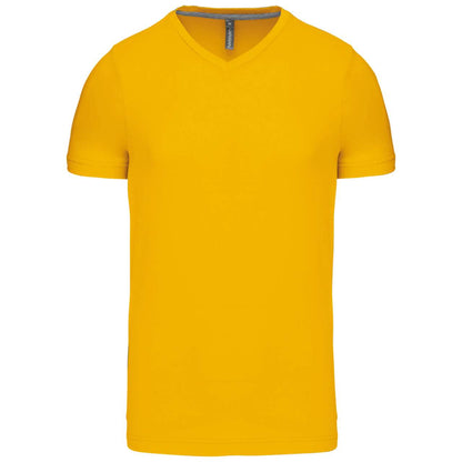 MEN'S SHORT-SLEEVED V-NECK T-SHIRT - Yellow - Main