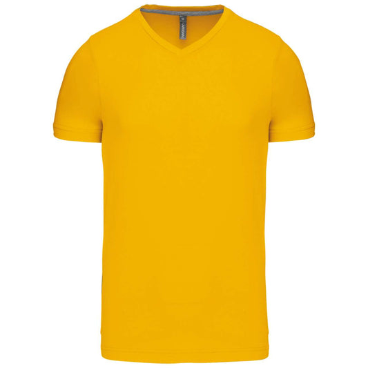 MEN'S SHORT-SLEEVED V-NECK T-SHIRT - Yellow - Main