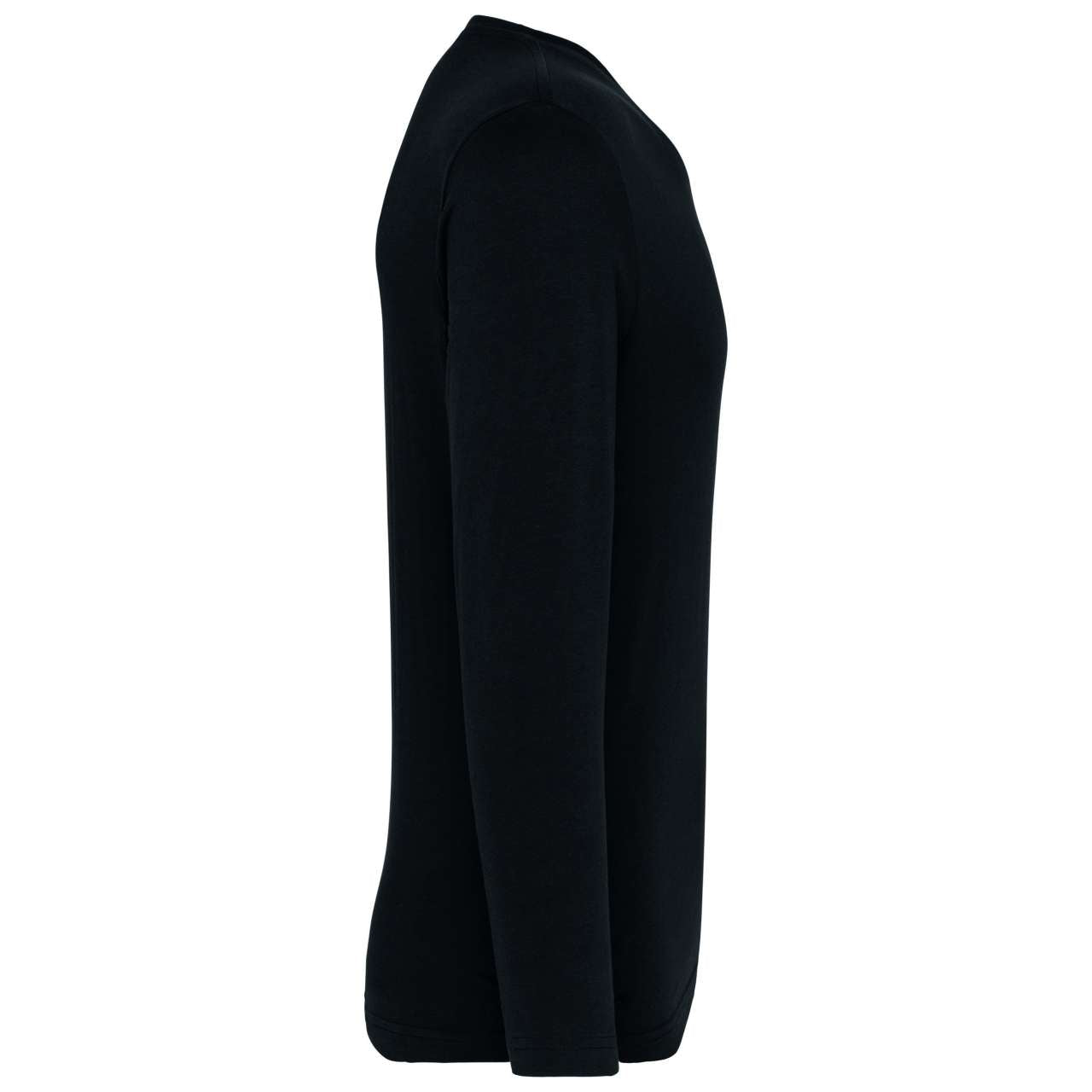 MEN'S LONG-SLEEVED V-NECK T-SHIRT - Black - Additional