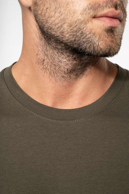 MEN'S LONG-SLEEVED CREW NECK T-SHIRT - Dark Khaki - Additional