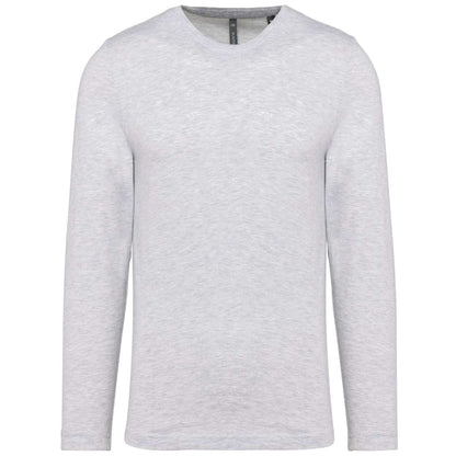 MEN'S LONG-SLEEVED CREW NECK T-SHIRT - Ash Heather - Main