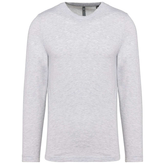 MEN'S LONG-SLEEVED CREW NECK T-SHIRT - Ash Heather - Main