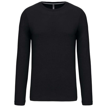 MEN'S LONG-SLEEVED CREW NECK T-SHIRT - Black - Main