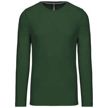 MEN'S LONG-SLEEVED CREW NECK T-SHIRT - Forest Green - Main
